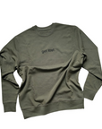 sweater, get lost, army green