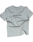 tee, running is boring, almost beige.