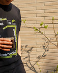 tee, get lost x momos, black.