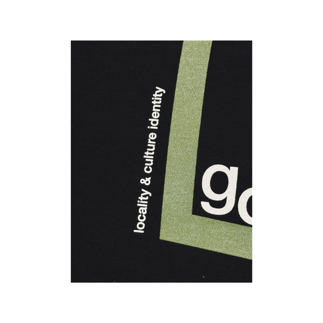 tee, get lost x momos, black.