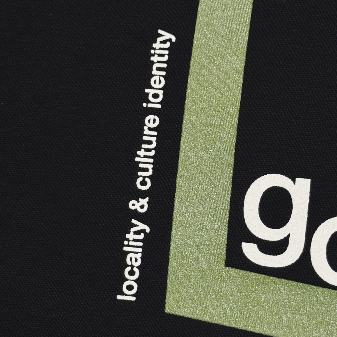 tee, get lost x momos, black.