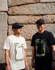 tee, get lost x momos, black.