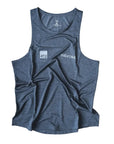 classic mens singlet, sabrosa, charcoal.