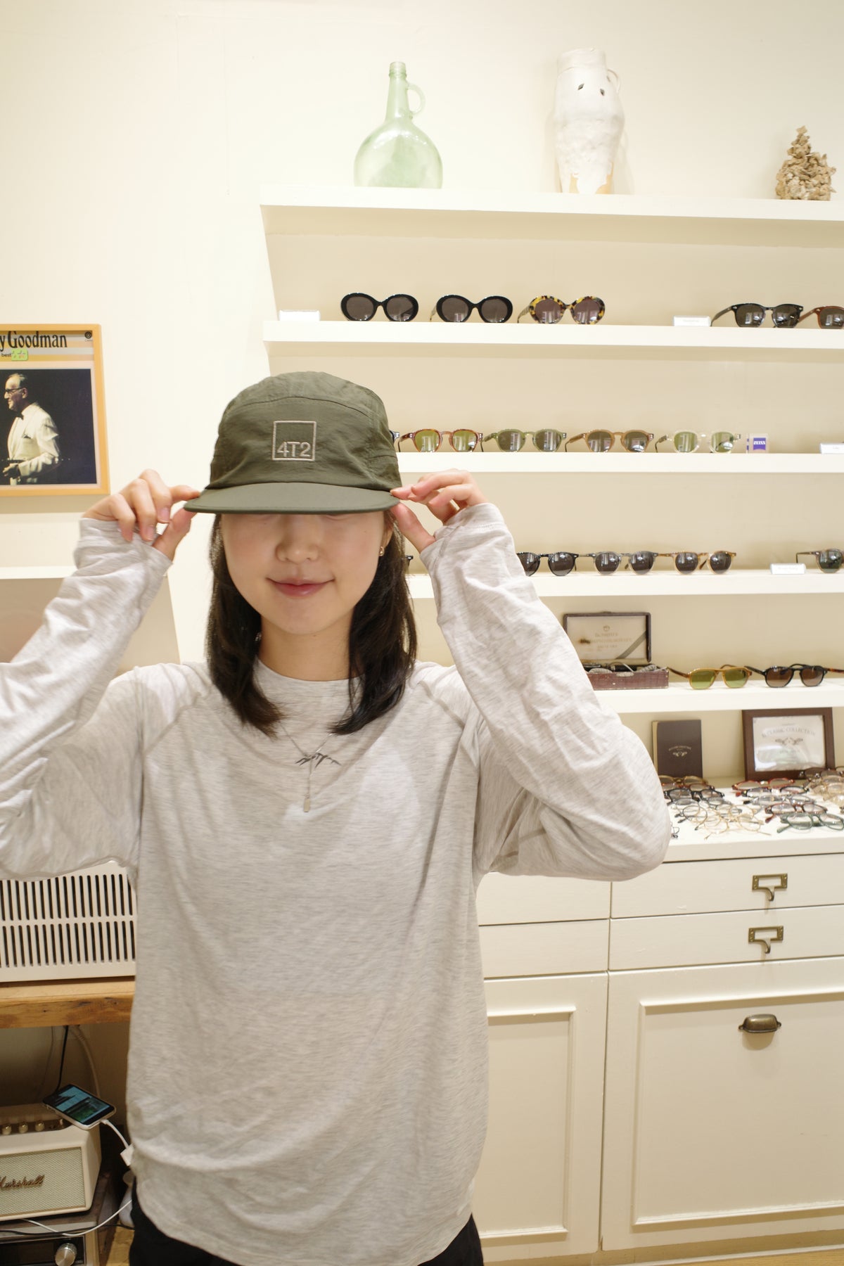 technical adjustable race cap, gone running, dark olive.