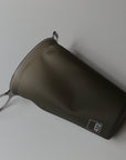 flask, gone running, grey.