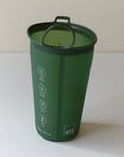 flask, gone running, green.